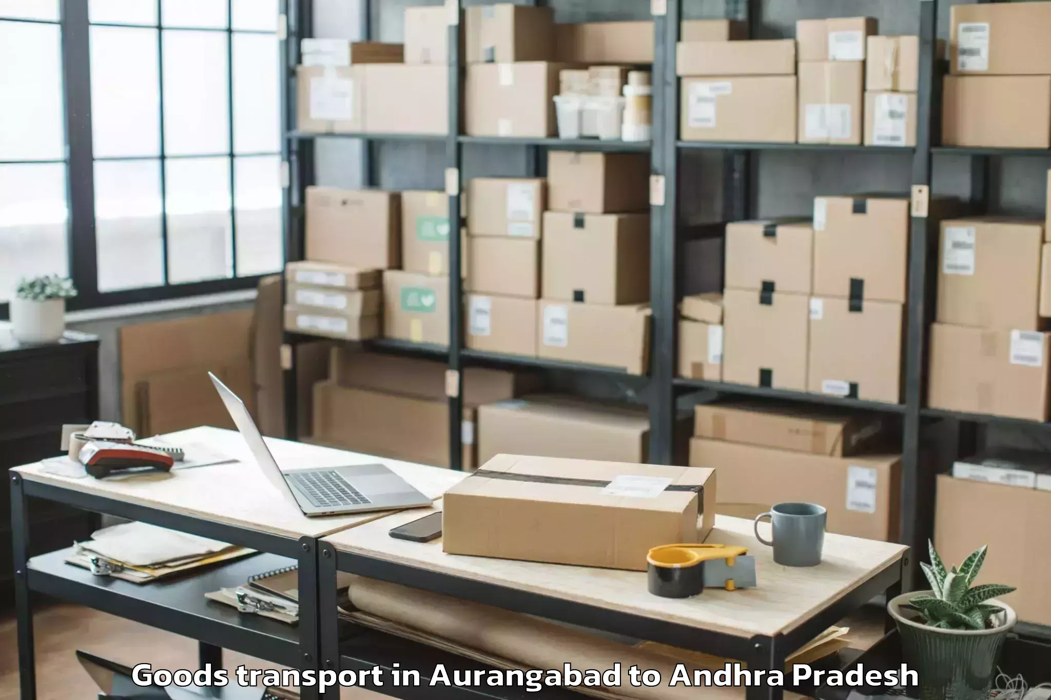 Professional Aurangabad to Pellakur Goods Transport